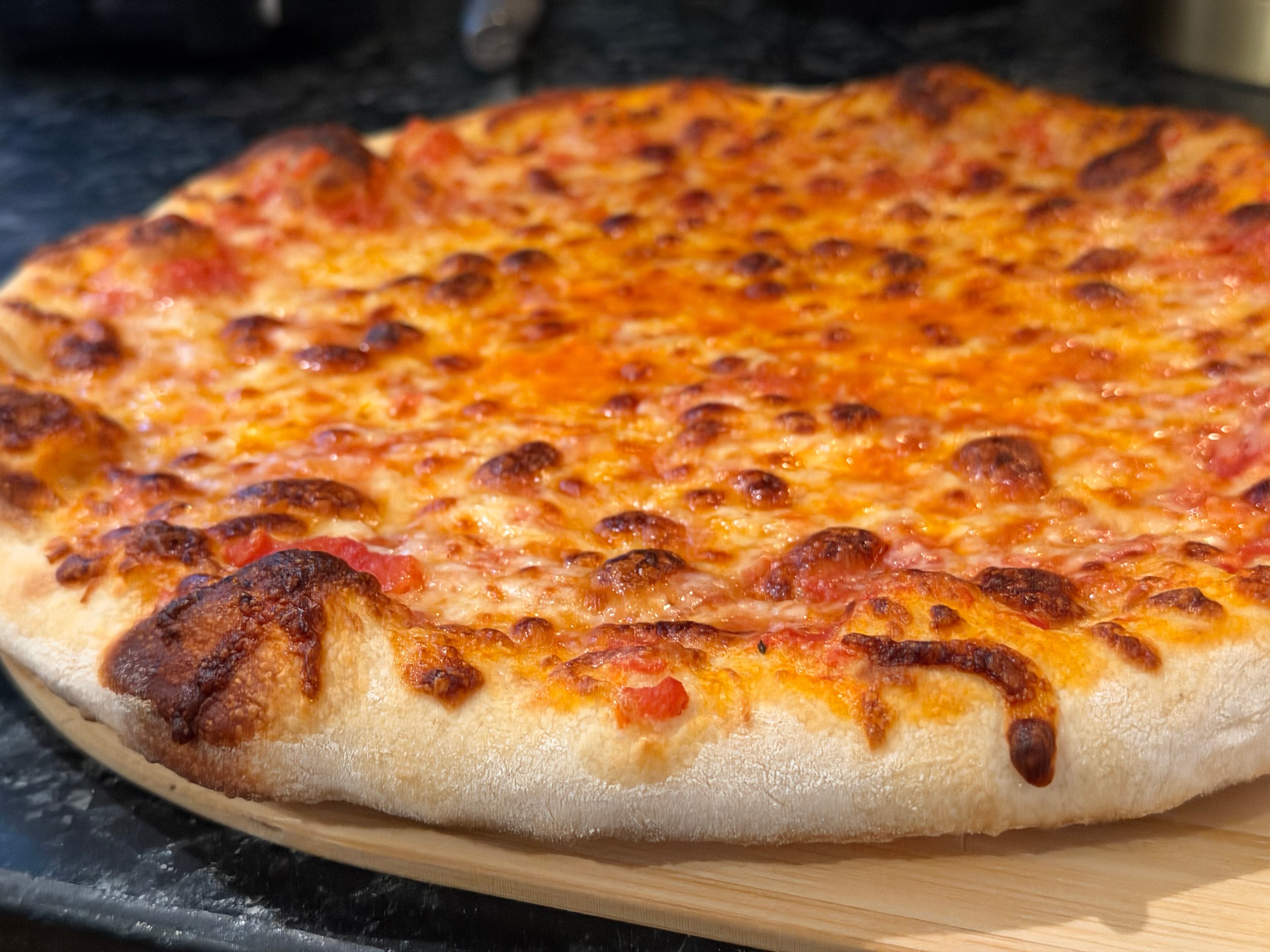 Pop's Pies artisan pizza, fresh out the oven